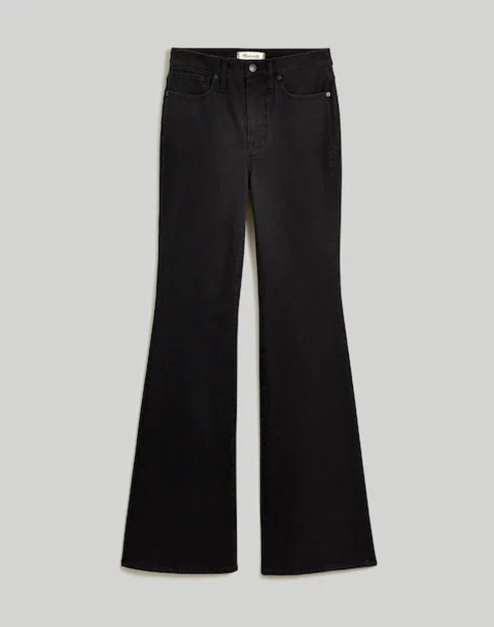 Madewell High Rise Skinny Flare Jeans Black Frost Wash Casual Stretch 29 NWT